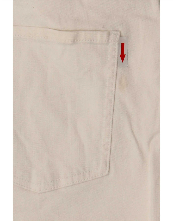 Jeans corti a sigaretta da donna Marks & Spencer UK 18 XL W36 L24 Bianco