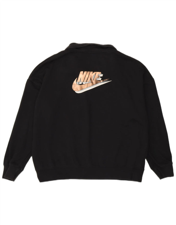 Felpa con grafica oversize NIKE da donna UK 14 media nera