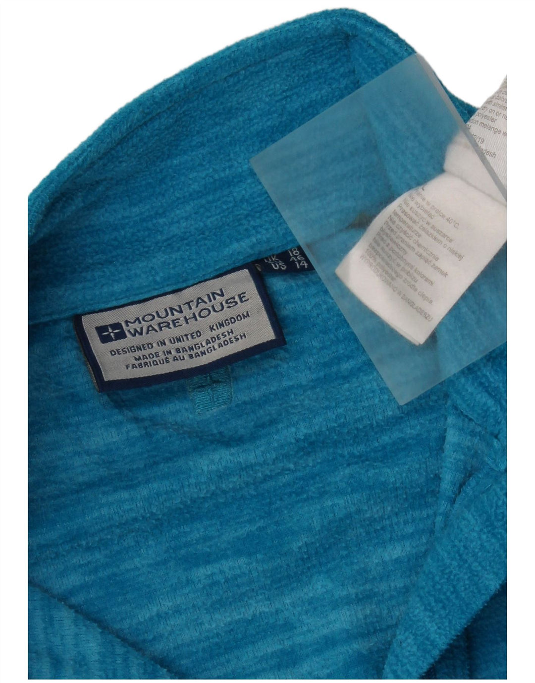 Maglione in pile da donna con collo e zip Mountain Warehouse UK 18 XL Poliestere blu