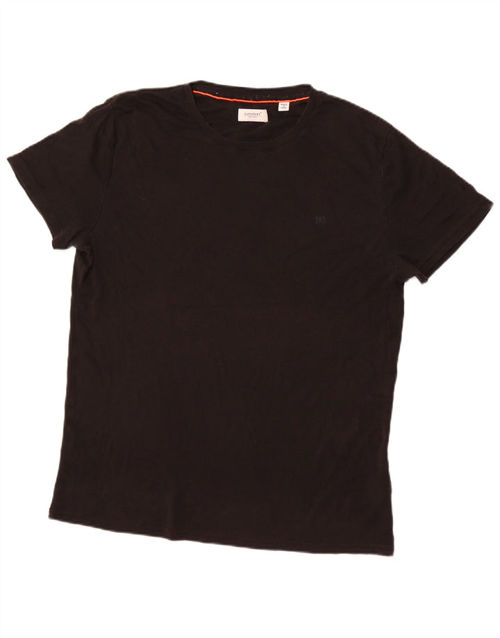 T-shirt da uomo Superdry Top grande in cotone nero