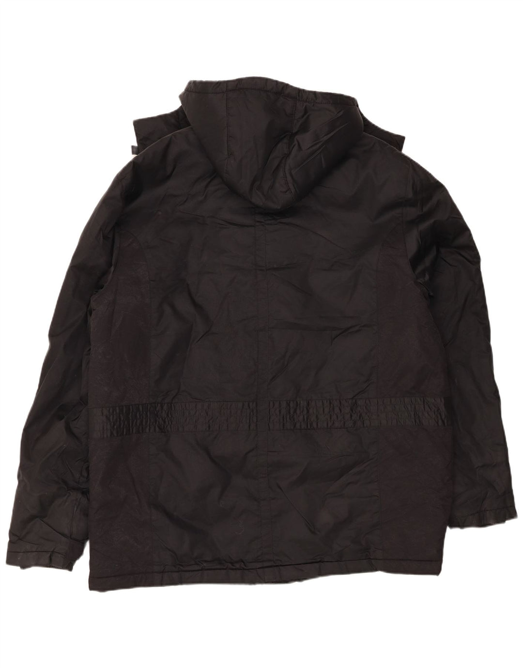 Giacca utility da uomo con cappuccio Adidas UK 40 Large nera in poliammide