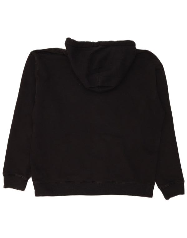 Felpa con cappuccio grafica da uomo Hollister Large in cotone nero