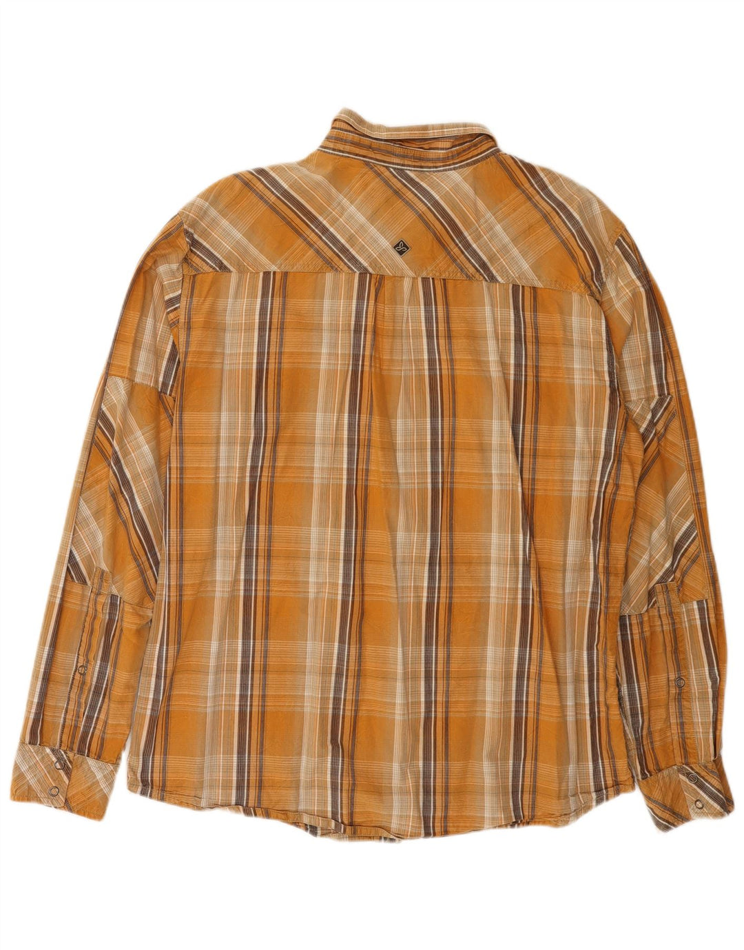 Camicia da uomo Prana XL in cotone a quadri gialli
