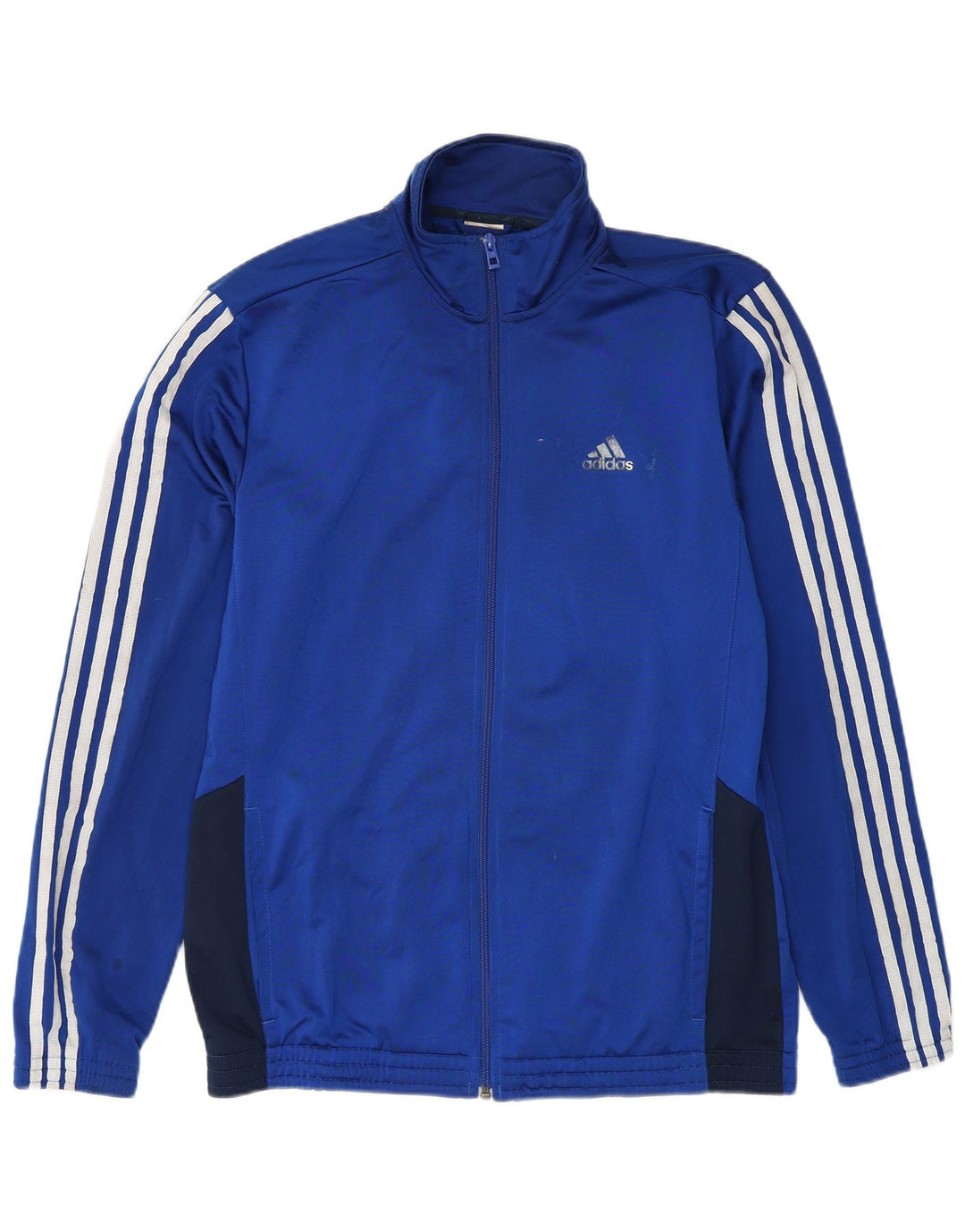 Giacca da tuta da uomo Adidas UK 40/42 Poliestere color block blu medio