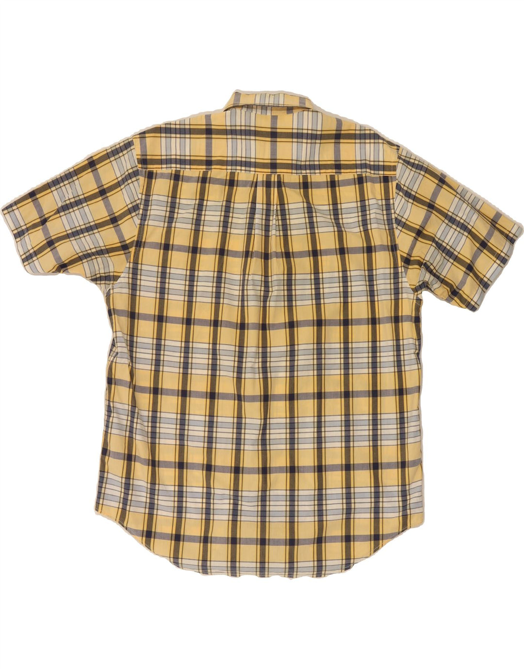 NAUTICA Mens Short Sleeve Shirt Large Yellow Check Cotton Vintage Nautica and Second-Hand Nautica from Messina Hembry 