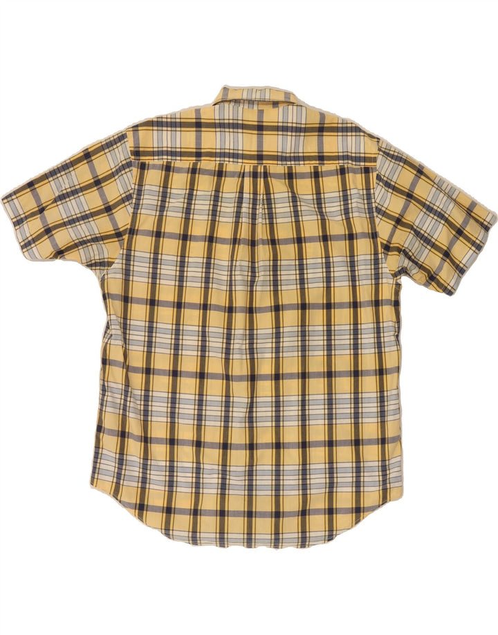 NAUTICA Mens Short Sleeve Shirt Large Yellow Check Cotton Vintage Nautica and Second-Hand Nautica from Messina Hembry 