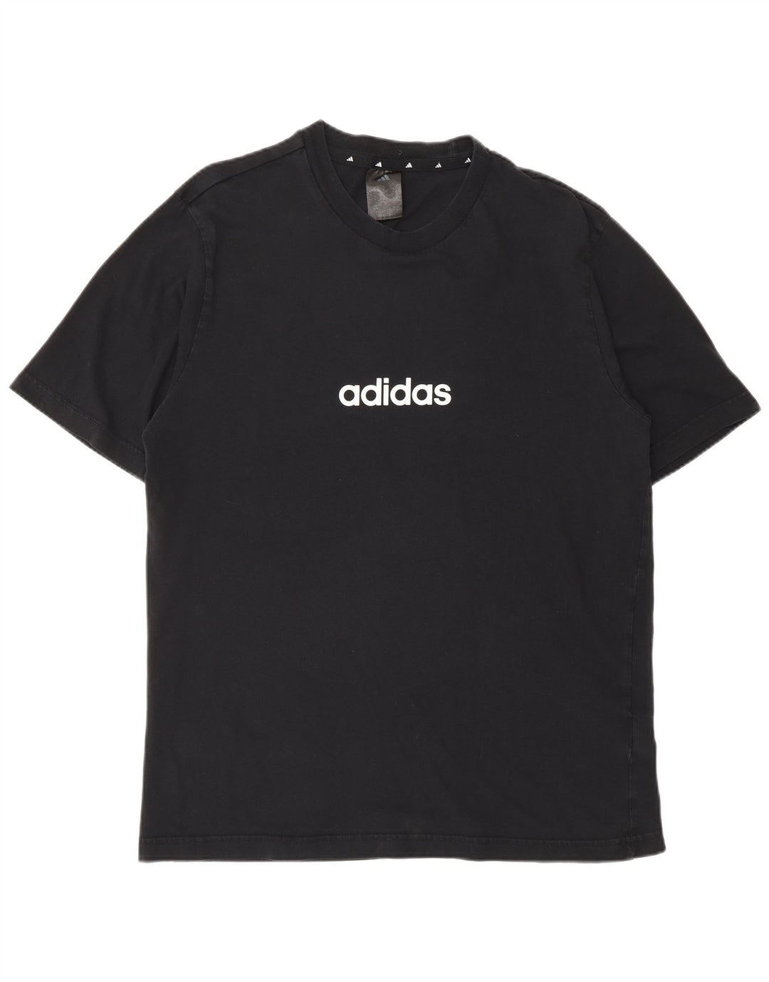 T-shirt grafica da uomo ADIDAS Top in cotone nero medio