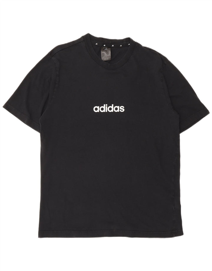 T-shirt grafica da uomo ADIDAS Top in cotone nero medio