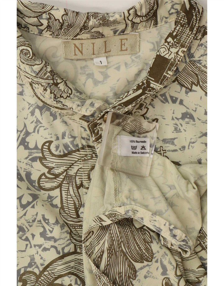 Camicia vintage da uomo grande in cotone Paisley verde