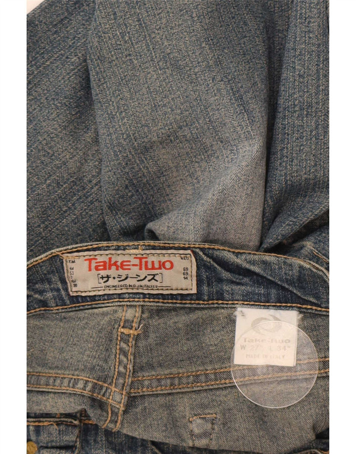 Prendi due jeans dritti da donna taglia 27 W27 L30 cotone blu