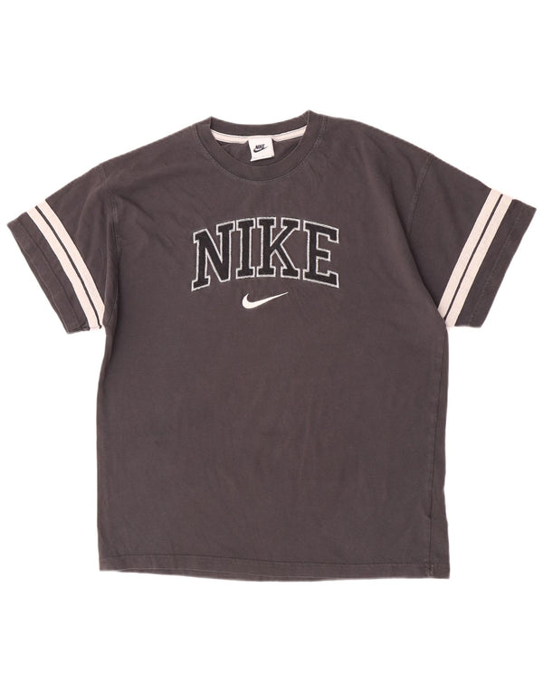 T-shirt grafica da uomo Nike Top in cotone color block grigio medio