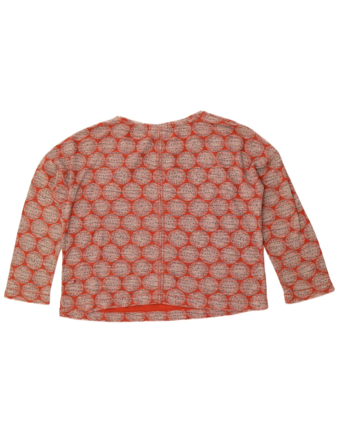 Top corto da donna a maniche lunghe White Stuff UK 12 Rosso medio geometrico