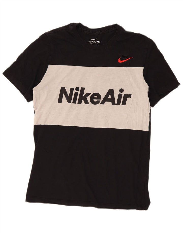T-shirt grafica da uomo Nike Top in cotone color block medio nero