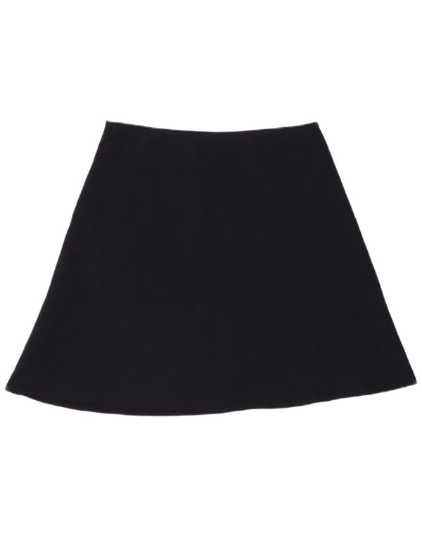 Gonna a trapezio da donna Marks & Spencer UK 16 grande W36 poliestere blu navy
