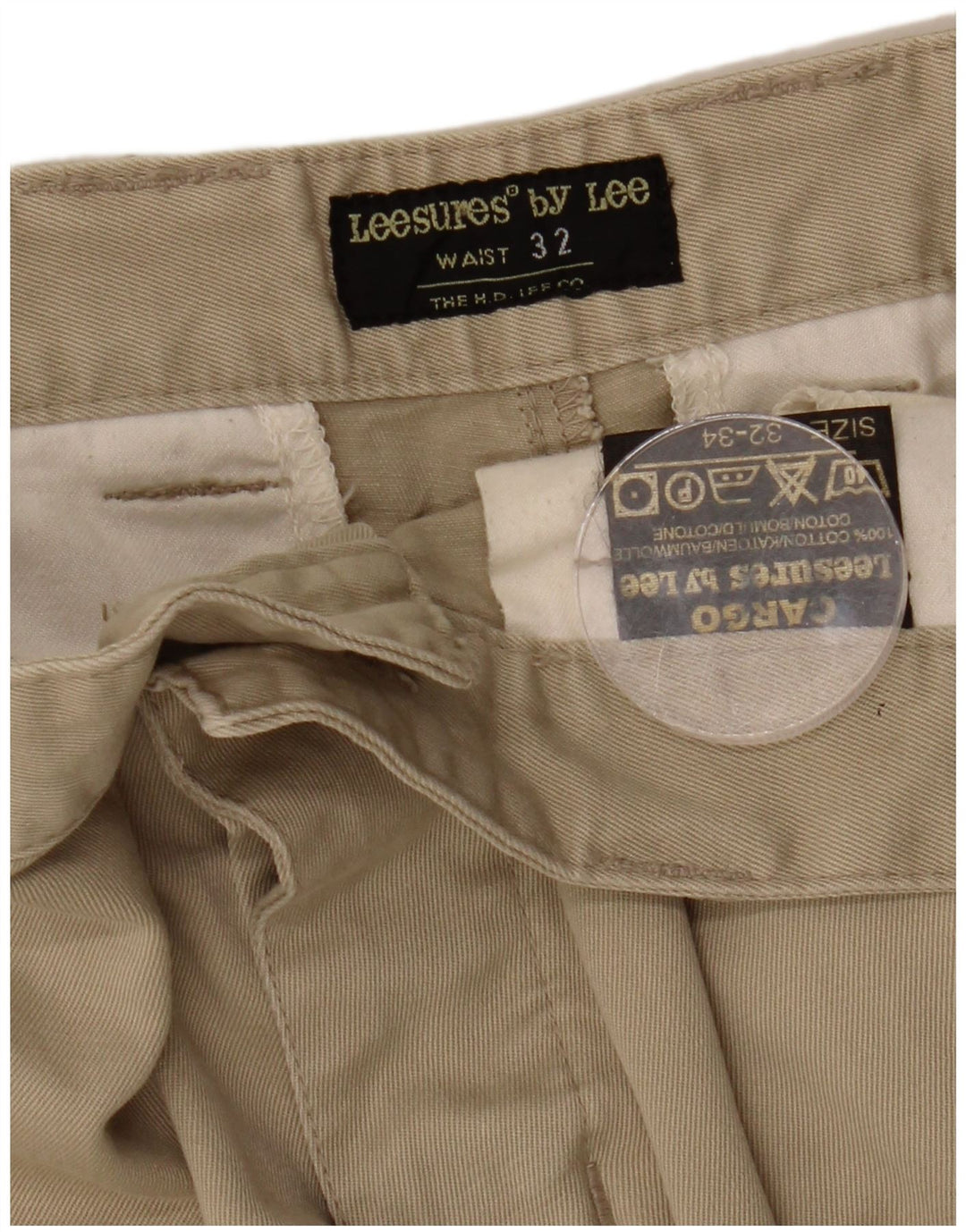 Pantaloni cargo dritti da uomo LEE W32 L34 in cotone beige