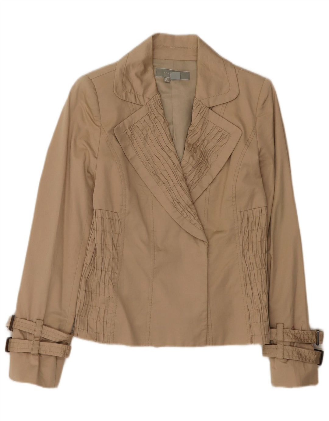 Giacca blazer aperta da donna Zara UK 8 piccola in cotone beige