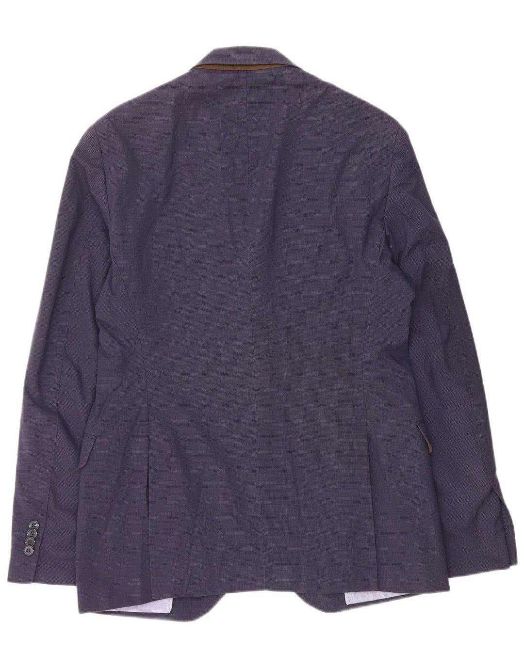Giacca blazer da uomo a 2 bottoni Massimo Dutti EU 52 grande pied de poule blu navy
