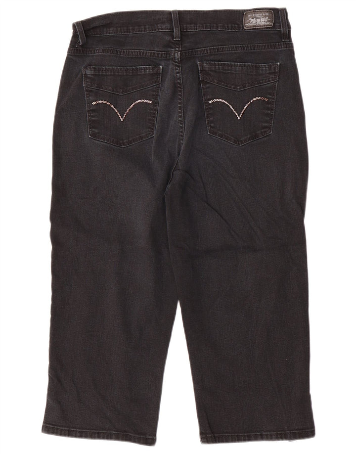 Jeans Capri a vita alta da donna Levi's US 12 Large W30 L19 Cotone grigio