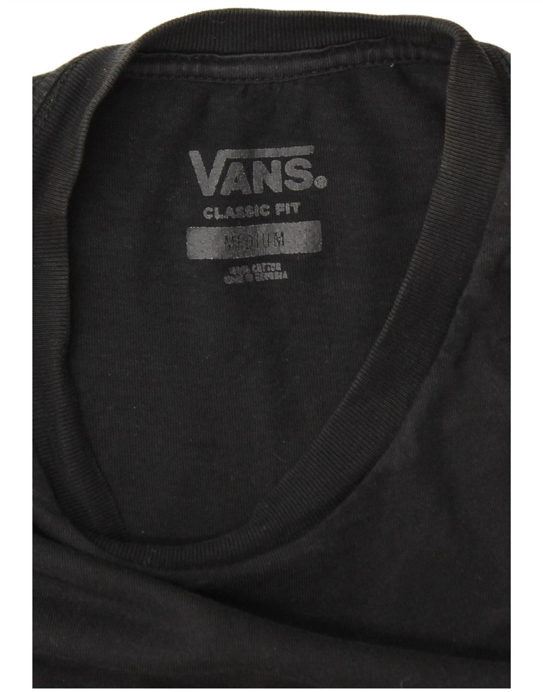 T-shirt da uomo Vans Classic Fit, vestibilità media, cotone nero