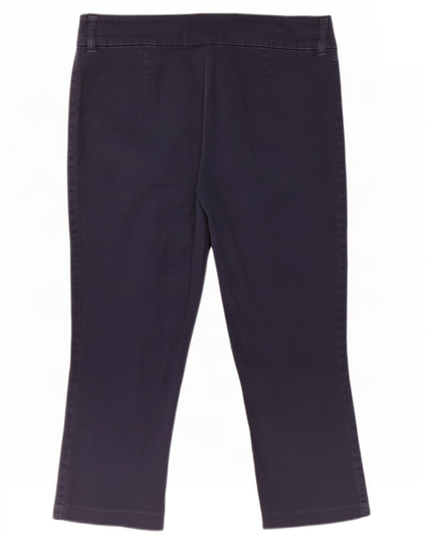 Pantaloni Capri dritti da donna Benetton IT 44 Medium W32 L22 Blu Navy
