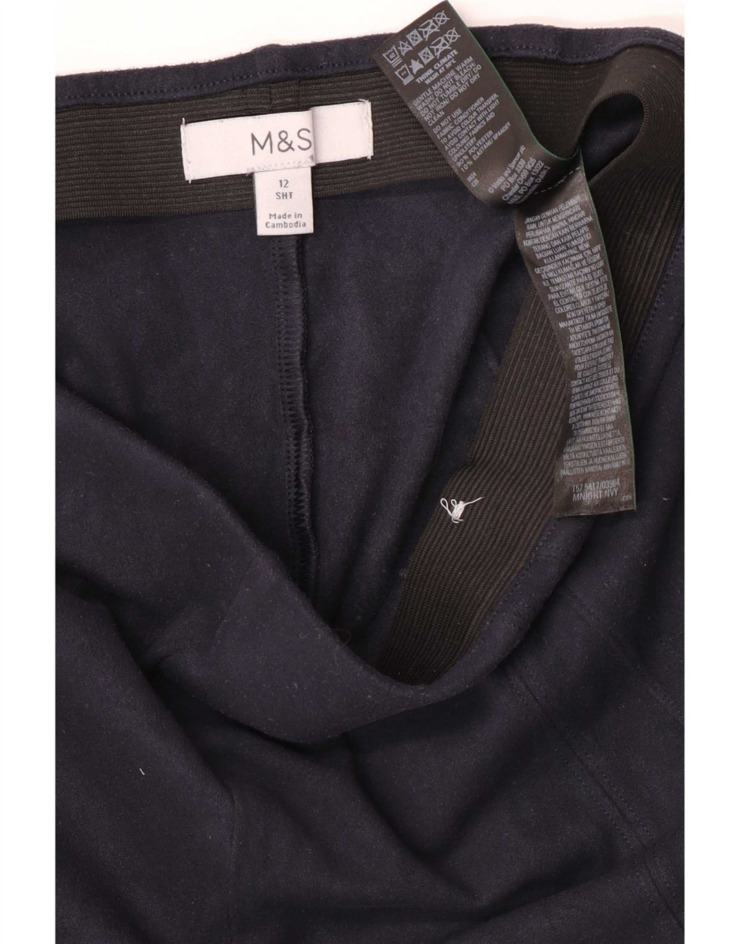 Leggings da donna Marks & Spencer UK 12 medio poliestere blu navy