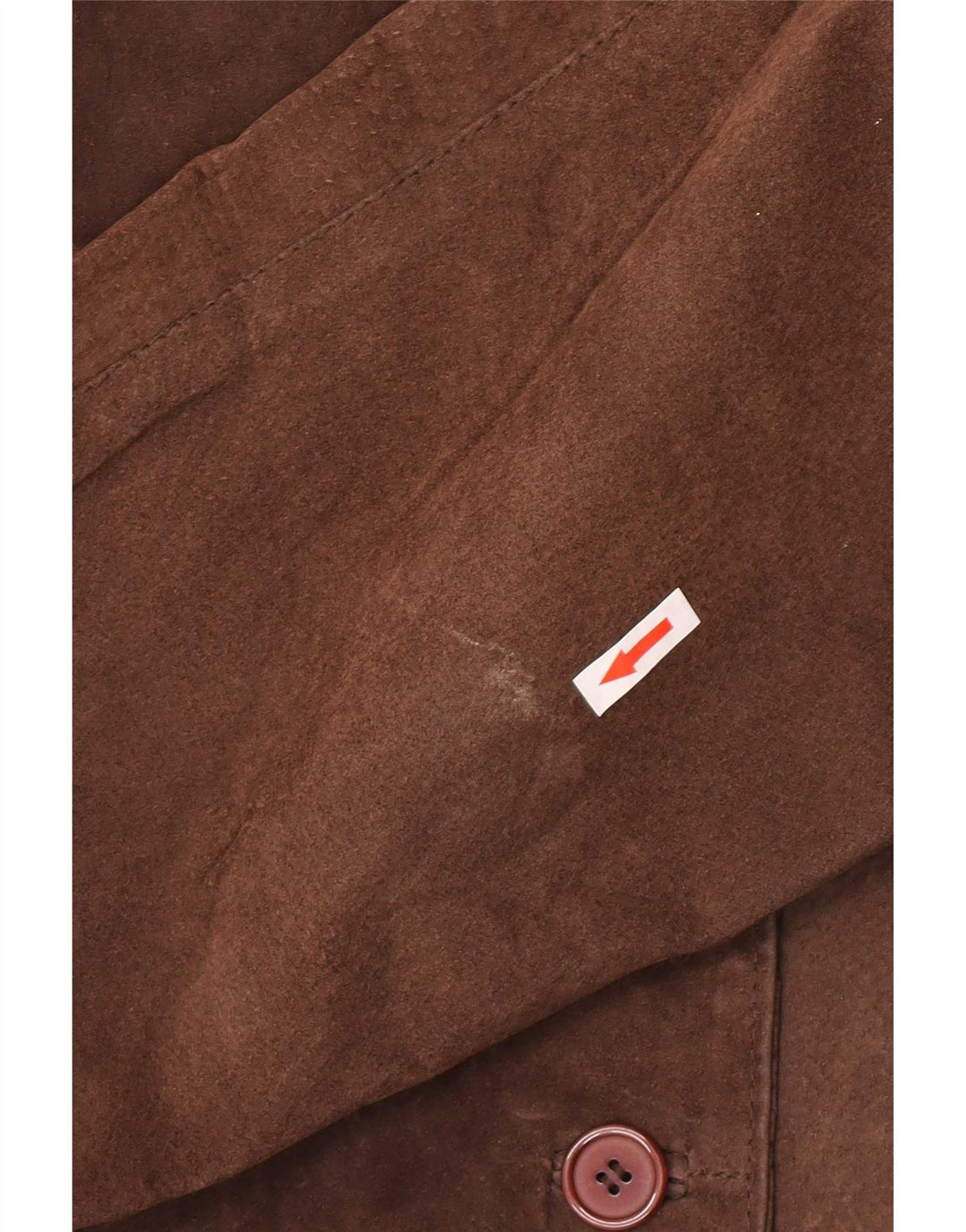 Giacca in pelle vintage da donna vestibilità ampia UK 14 Pelle marrone medio