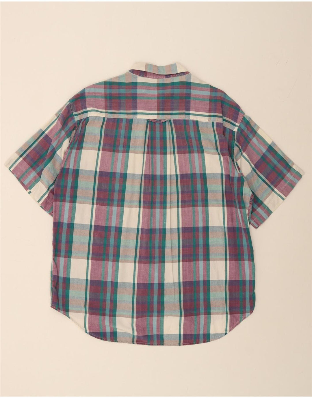 DOCKERS Mens Short Sleeve Shirt XL Multicoloured Check Cotton Vintage Dockers and Second-Hand Dockers from Messina Hembry 