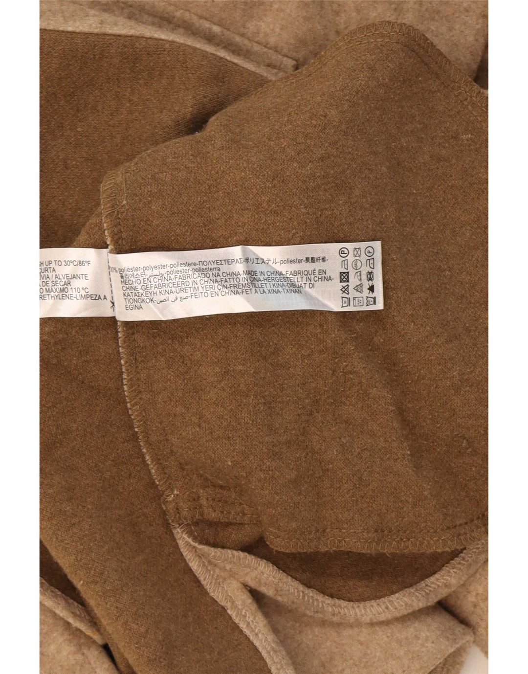 Camicia oversize Shacket da donna Zara UK 10 piccola in poliestere beige