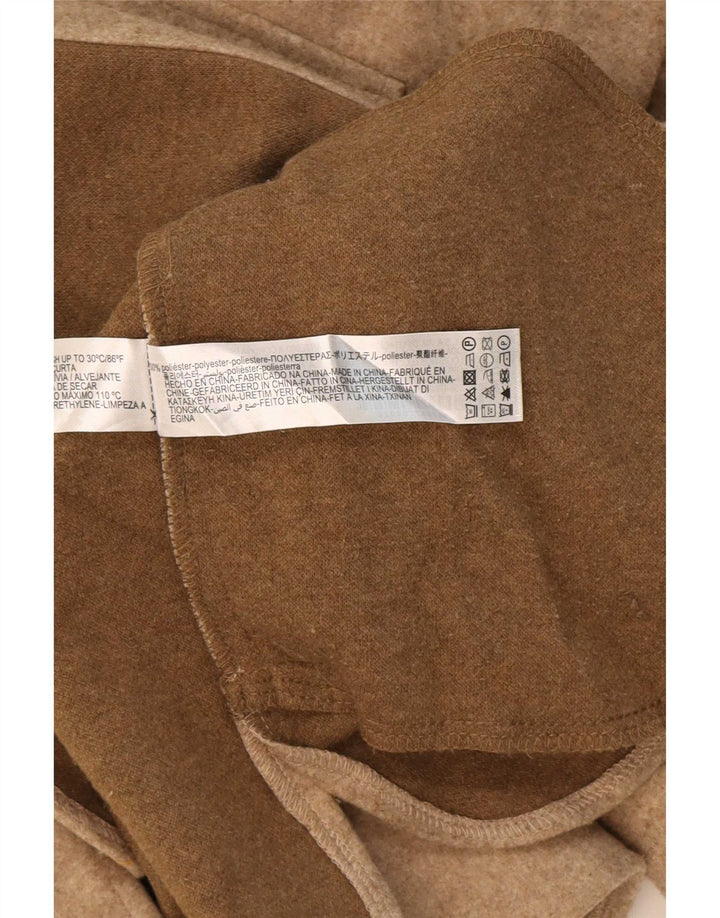 Camicia oversize Shacket da donna Zara UK 10 piccola in poliestere beige