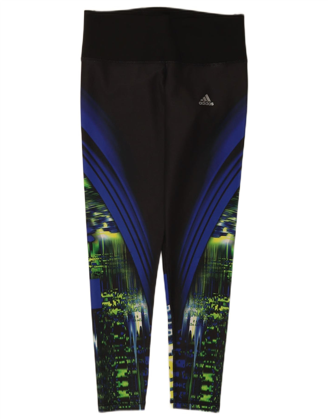 Leggings Adidas Climalite modello astratto da donna UK 8/10 piccolo nero