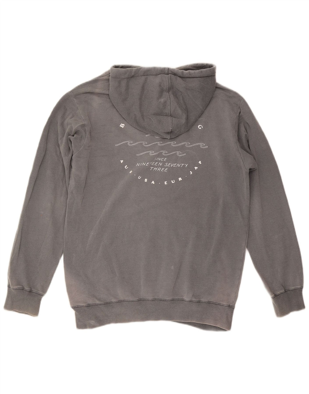 Maglione con cappuccio grafico da uomo BILLABONG piccolo in cotone grigio