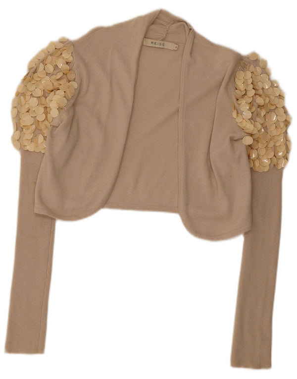Maglione Bolero da donna Reiss UK 14 Viscosa beige medio