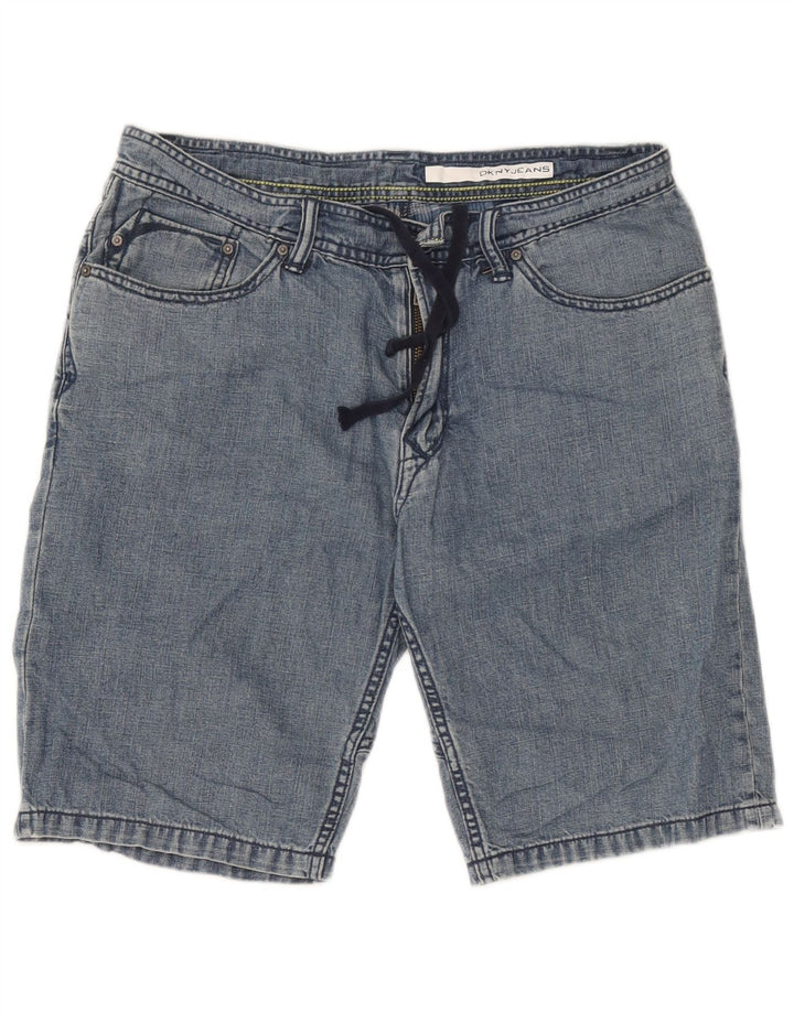 Pantaloncini di jeans da uomo Dkny W31 cotone blu medio