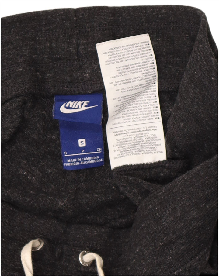 NIKE Pantaloni da tuta con grafica da donna Joggers UK 10 Small Grey Flecked