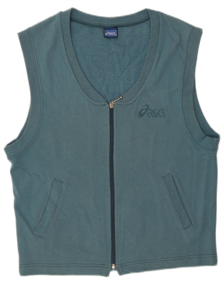 Giacca da ginnastica senza maniche Asics da uomo, taglia grande, blu