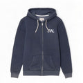 Maglione con cappuccio con zip grafica da uomo Jack Wills in cotone blu navy medio