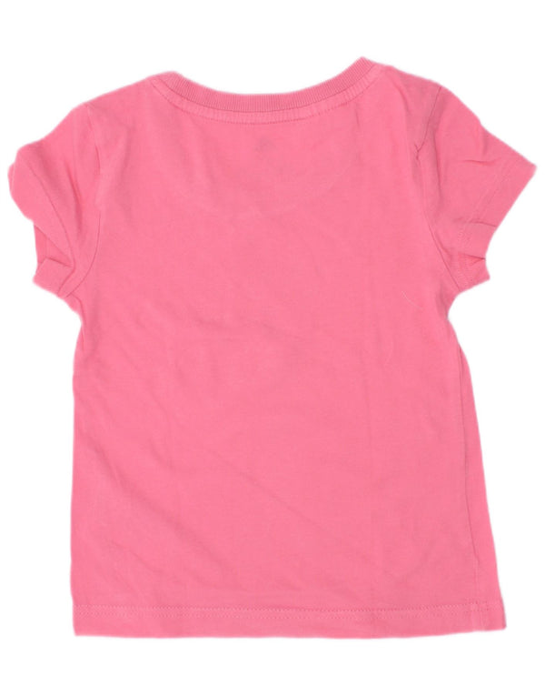 Maglietta grafica Adidas per bambina 5-6 anni in cotone rosa