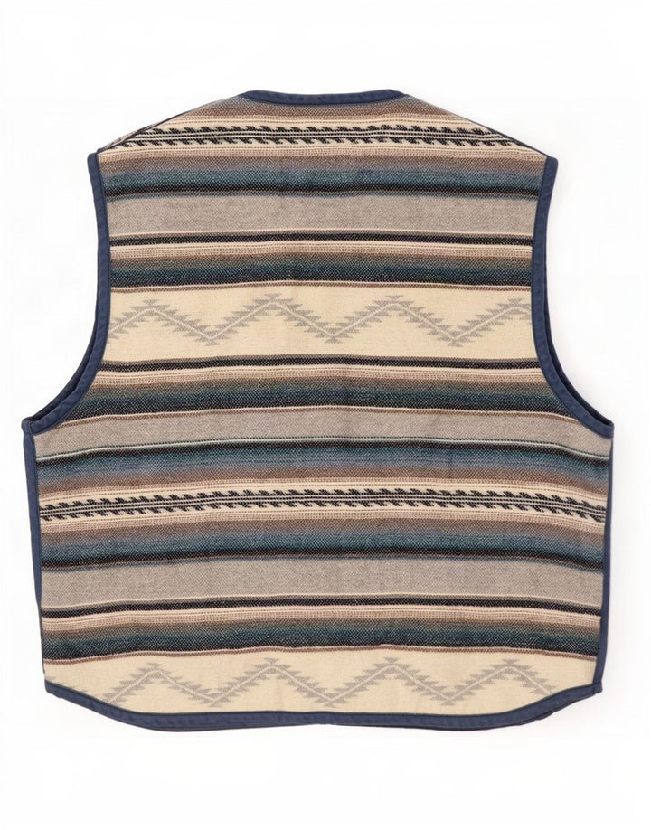Gilet Uomo Multiblu Lana Rigata Grande Blu