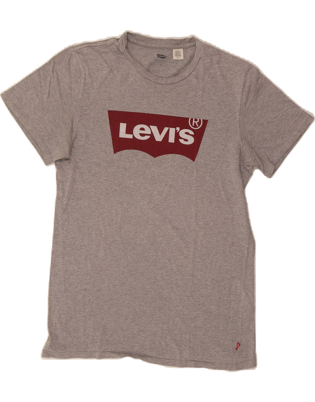 LEVI'S Mens Graphic T-Shirt Top Small Grey Cotton Vintage Levi's and Second-Hand Levi's from Messina Hembry 