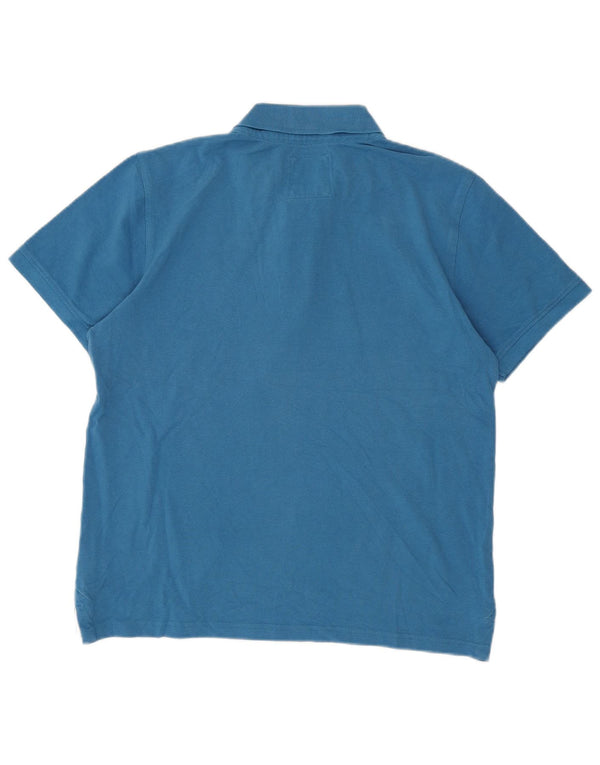 Crew Clothing Polo da uomo in cotone blu medio