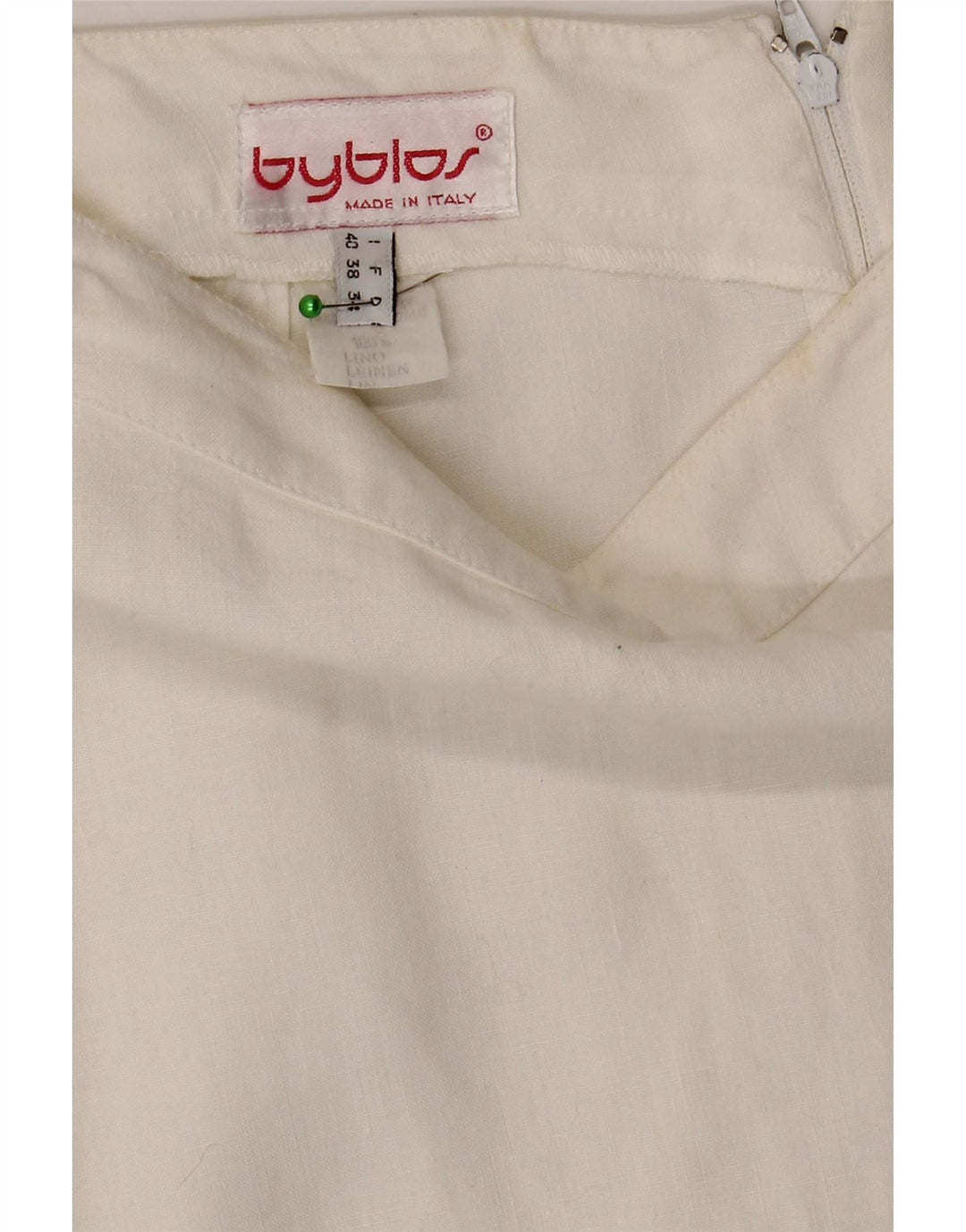 Gonna a tubino da donna Byblos IT 40 piccola W28 Lino bianco
