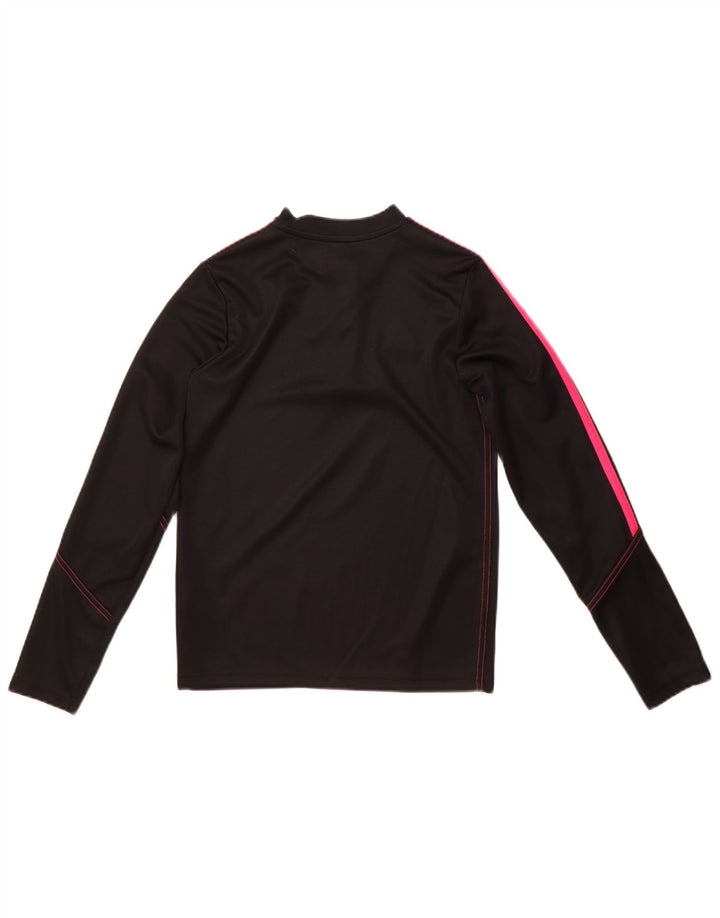 Top della tuta da ginnastica Adidas Aeroready Zip Neck per ragazze 11-12 anni nera