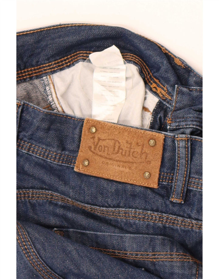 Pantaloncini di jeans da uomo Von Dutch W29 piccoli in cotone blu