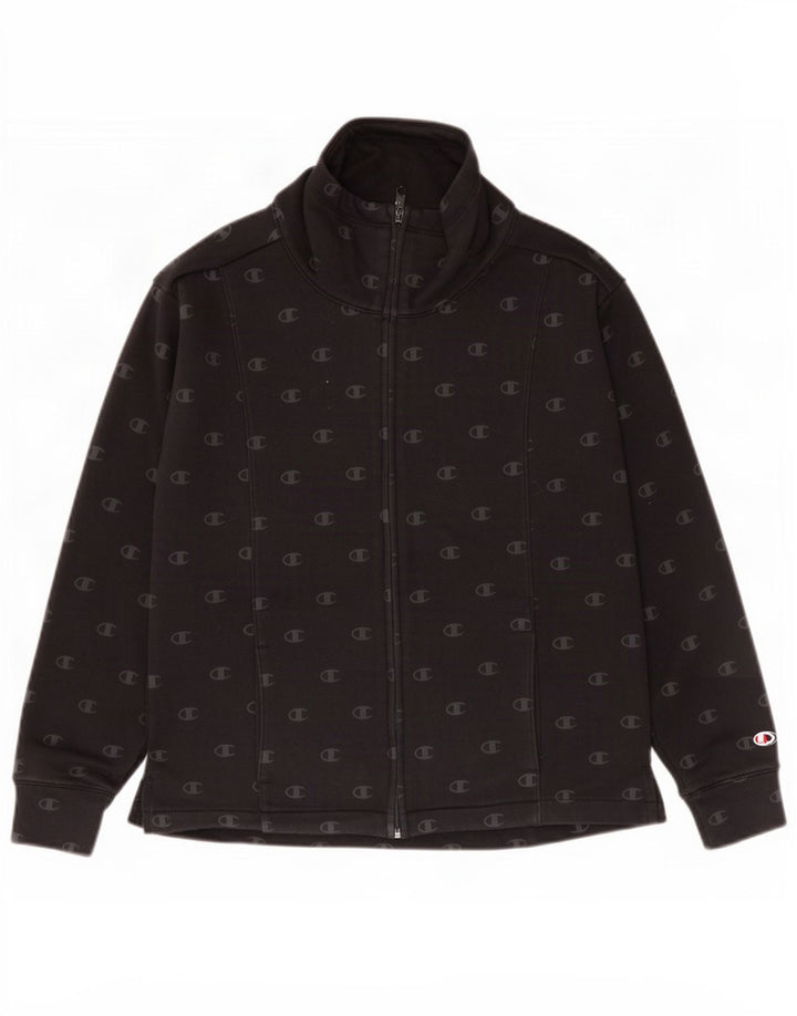 Giacca da tuta grafica da donna Champion UK 10 piccola in cotone nero