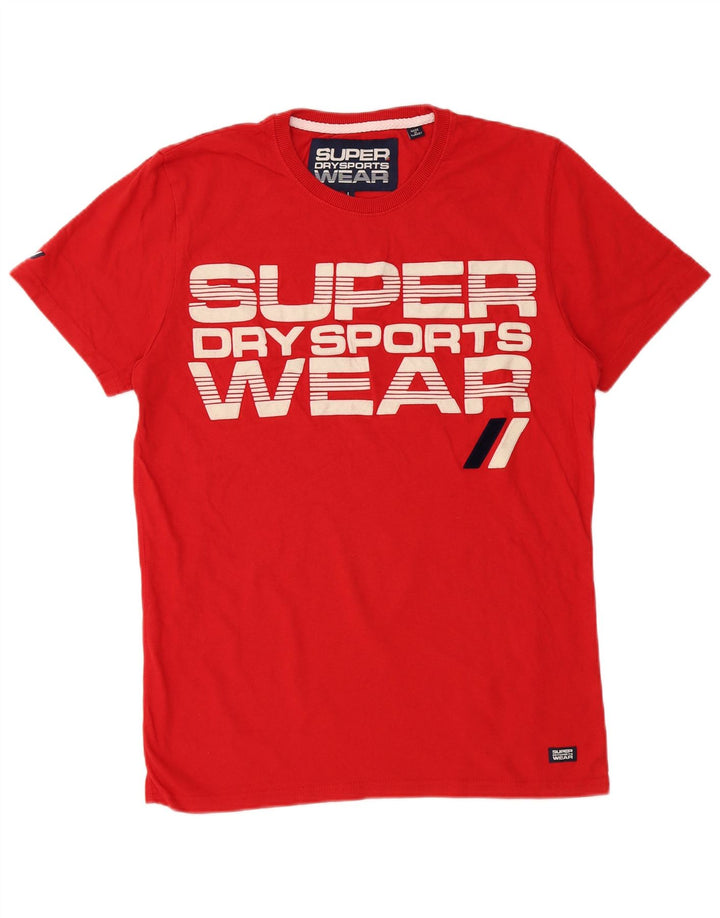 T-shirt grafica da uomo Superdry Top grande in cotone rosso