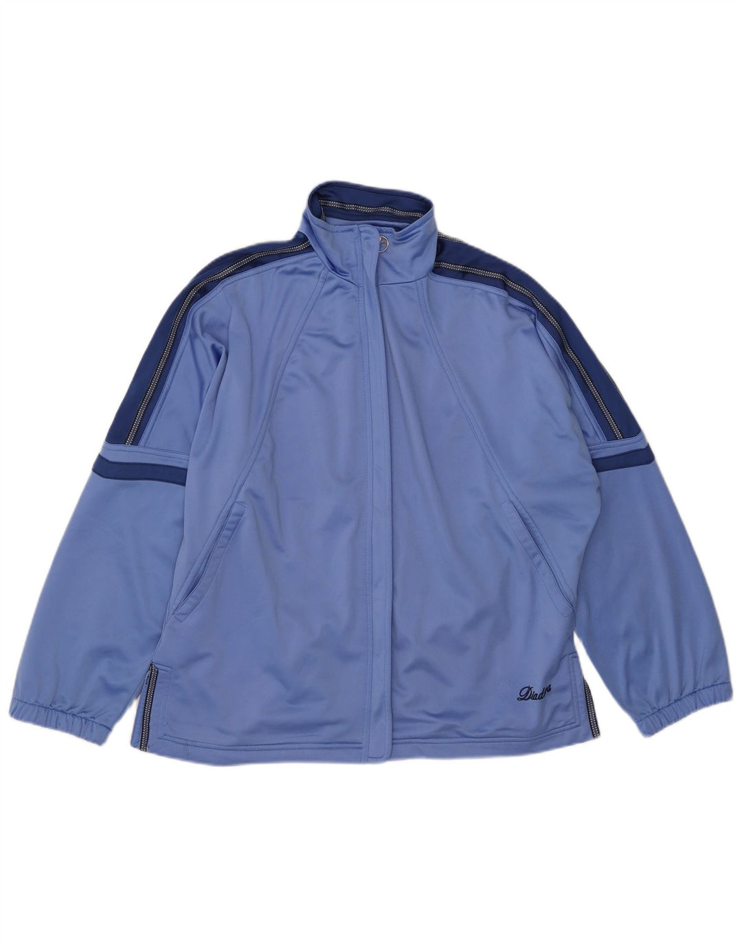 Giacca da tuta oversize da donna Diadora UK 12 Colorblock blu medio