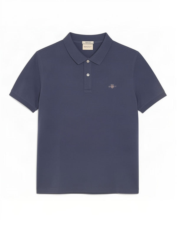 Polo Gant da uomo vestibilità regolare, taglia grande, in cotone blu navy