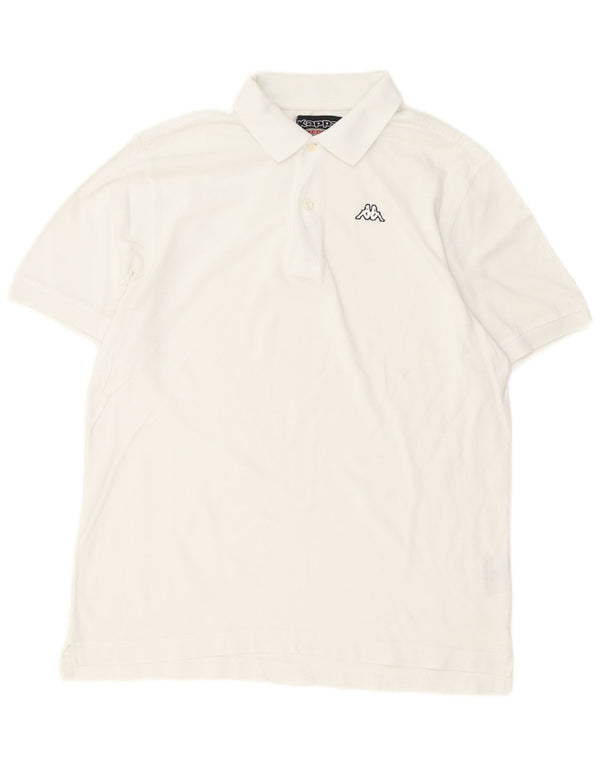 Polo Kappa Uomo Cotone Medio Bianco