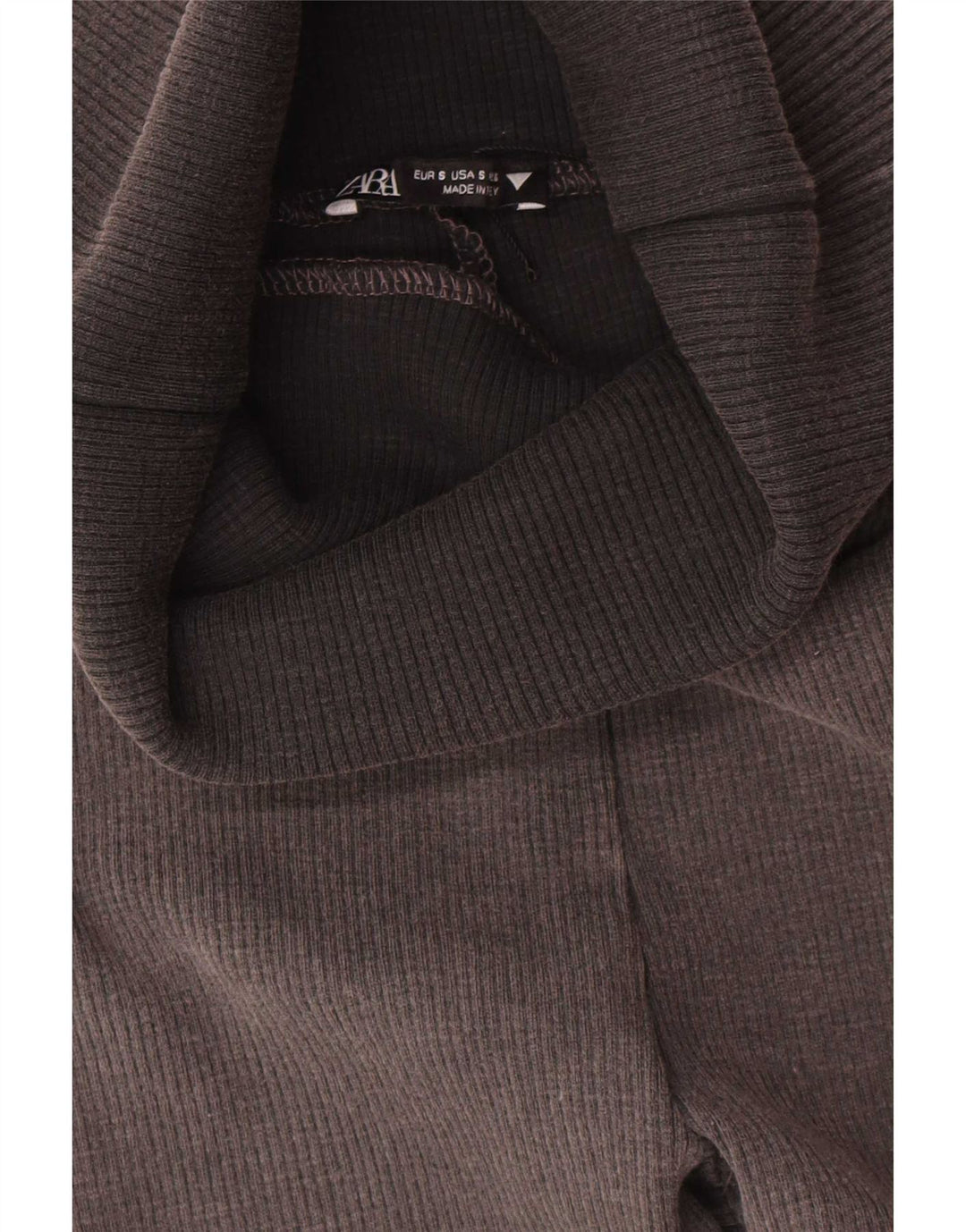 Leggings svasati da donna Zara UK 8 piccoli in cotone grigio