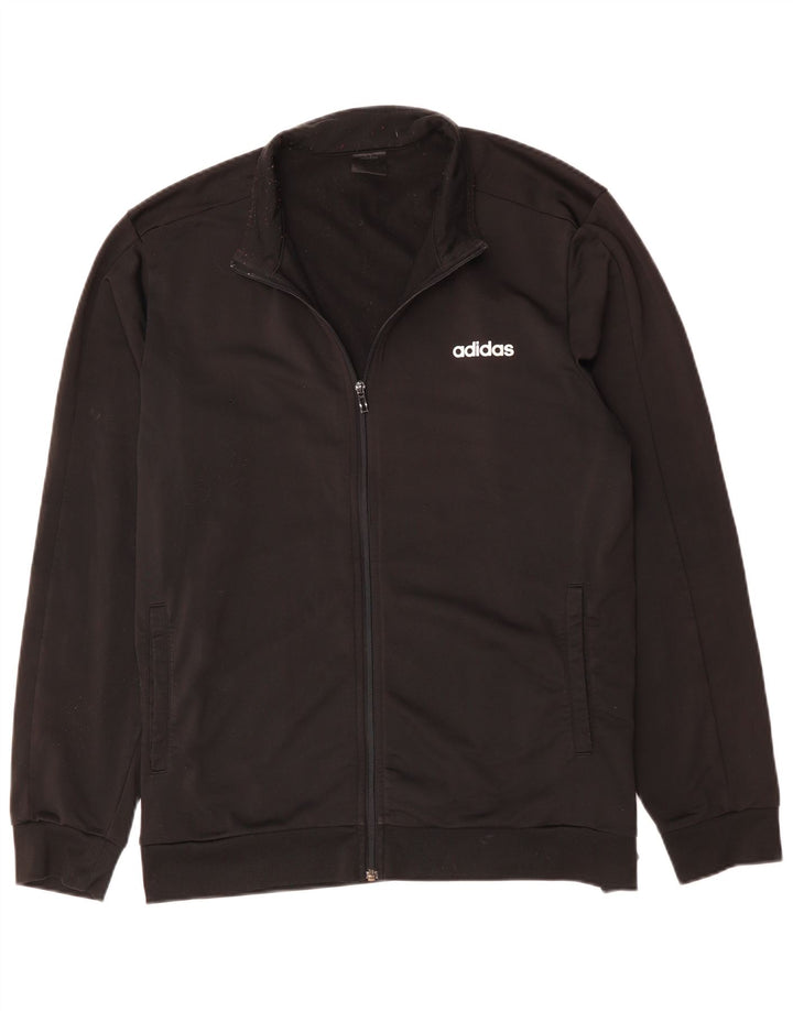 Giacca da tuta da uomo ADIDAS grande nera in poliestere